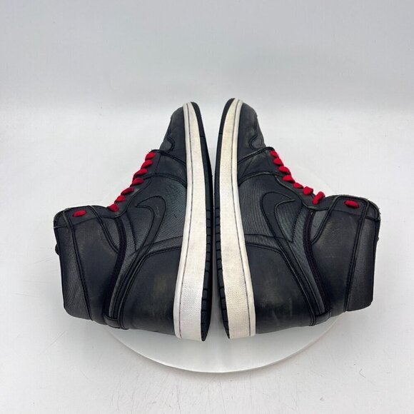 Nike Air Jordan 1 Retro High Men Size 9.5 555088-060 Black Satin Gym Red Shoes - Picture 7 of 12